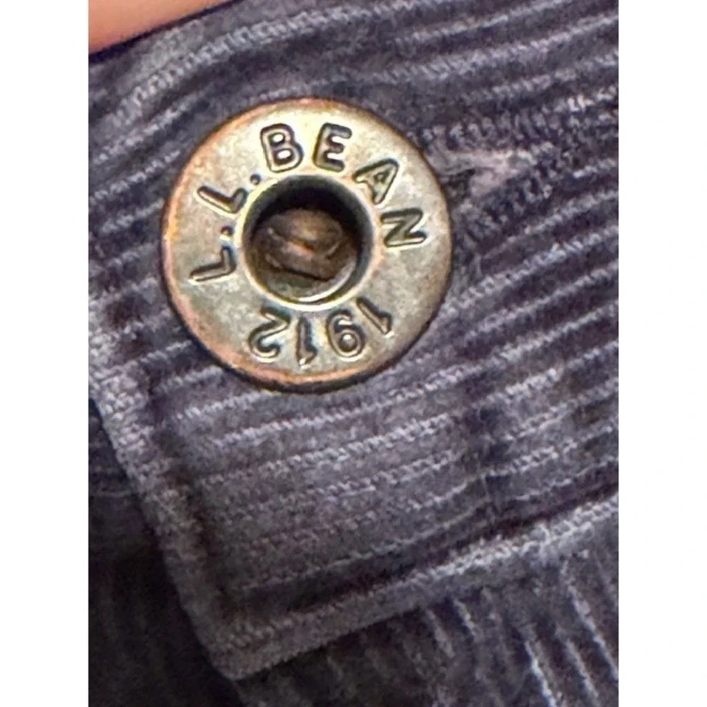 LL Bean Natural Fit Corduroy Pants‎ Men's 38x30 Gray/Blue Casual Straight Leg